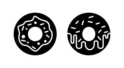 Fototapeta premium Donut icon vector. doughnut icon. donut logo