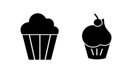 Cup cake icon vector. cake icon. bakery. muffin