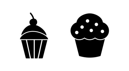 Cup cake icon vector. cake icon. bakery. muffin