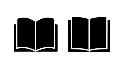 Book icon vector. Open book vector icon.