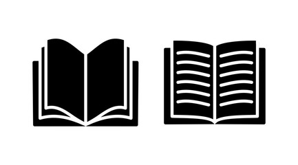 Book icon vector. Open book vector icon.