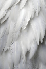 close up of white feathers