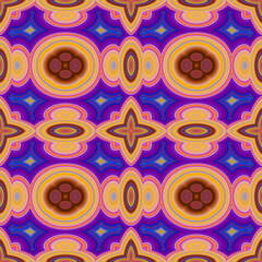 Warm Abstract Repeating Pattern in Orange and Purple