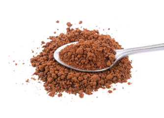 instant coffee in the spoon on transparent png