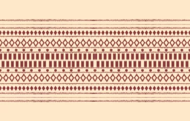 Deurstickers Boho Ethnic abstract ikat art. Aztec ornament print. geometric ethnic pattern seamless  color oriental.  Design for background ,curtain, carpet, wallpaper, clothing, wrapping, Batik, vector illustration.