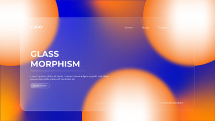 Landing Page Glass Morphism Background