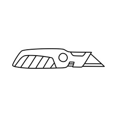 knife sketch. Construction tool vector illustration