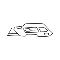 knife sketch. Construction tool vector illustration