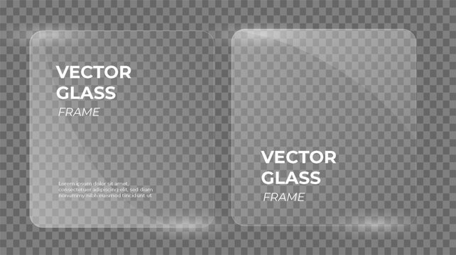 Vector Transparent Glass Square