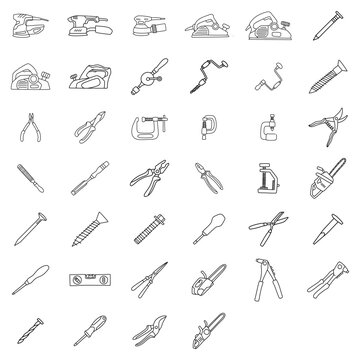 Construction icons sketch. Good use for website icons, symbol, sticker, or any design you want. Easy to use, edit or change color.