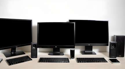 lcd monitor and computer keyboard
