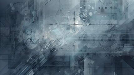Abstract blue and grey technological circuit board background