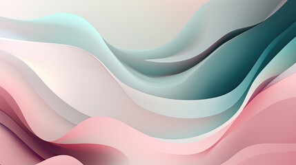 Modern wavy background with pastel green and pink colors
