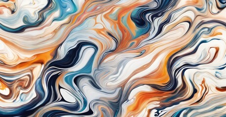 acrylic design waves different colors (Ai generative)