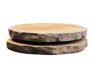 Stone rock podium isolated on transparent or white background, png