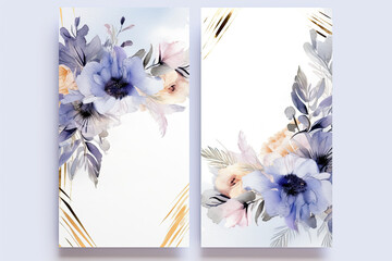 Floral Template for Wedding Invitations: Versatile for Business, Thank You Cards, Greetings, and RSVPs
