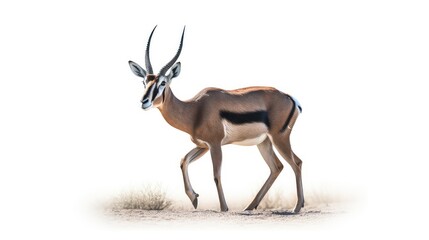 Elegant gazelle photo realistic illustration - Generative AI.