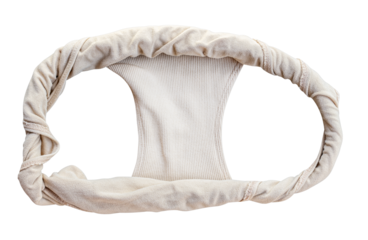 Brown women panties rolled up and twisted