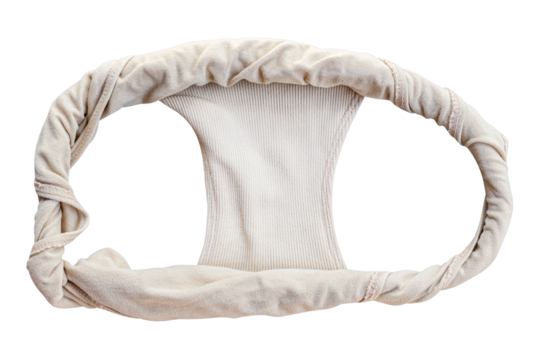 Brown women panties rolled up and twisted