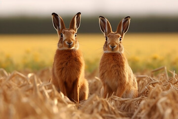 Fototapeta premium rabbit in the grass