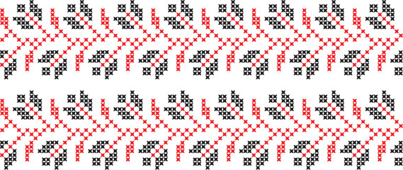 embroidered Ukrainian national pattern cross