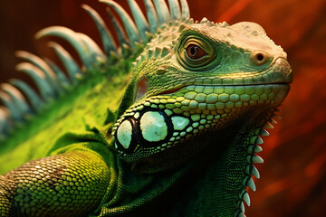 Fototapeta premium iguana on a tree