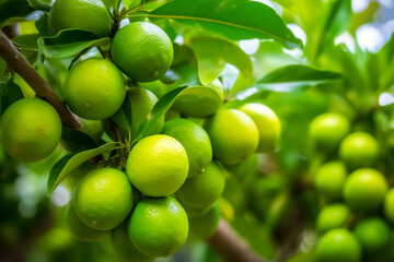 green apples on tree
