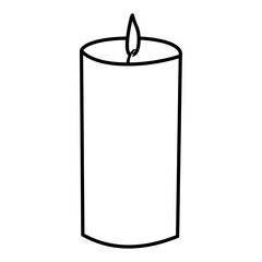 candle line art