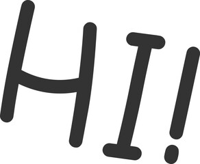 Hi Lettering Doodle