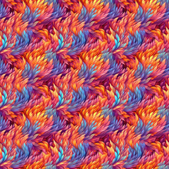 Beautiful pattern in the theme of flowers and leaves, Generative AI