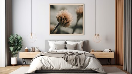 interior design ideas master bedroom luxury classic style daylight clear clean house beautiful interior background, image ai generate