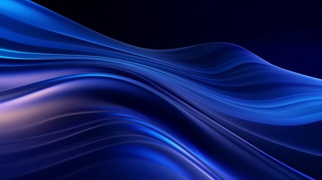 abstract curve line digital technology graphics background digital data information in audio curve line form dark background blue colour tone,generative ai