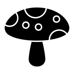 Mushroom Glyph Icon