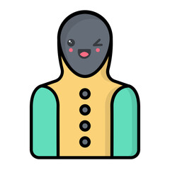 Raincoat Line Color Icon