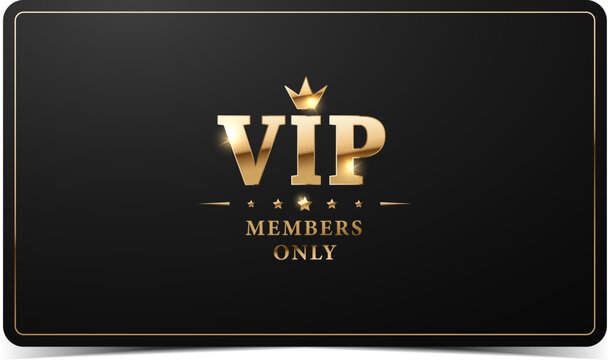 Premium VIP Card. Black and gold luxury vip business card design template.