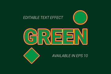 green text effect, this design is suitable for pamphlets, t-shirts, banners, or web designs