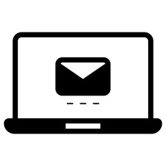 email on laptop icon