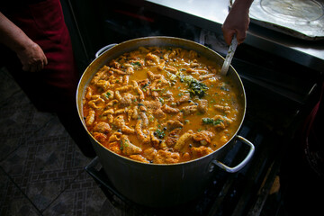 Chaque is a hot soup commonly known in Peru as Chaque Arequipeño. Composed of meat with vegetables.