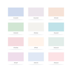 Color Palette Vector With Color Codes