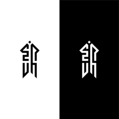 Deurstickers Boho monogram logo vector with arabic concept