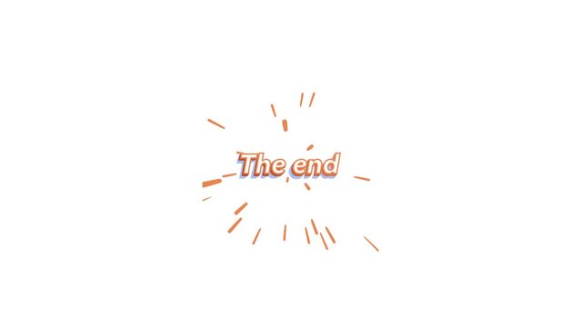 Animated the end icon background animated logo symbol, and social media