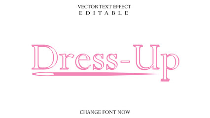 VECTOR TEXT EFFECT PINK EDITABLE