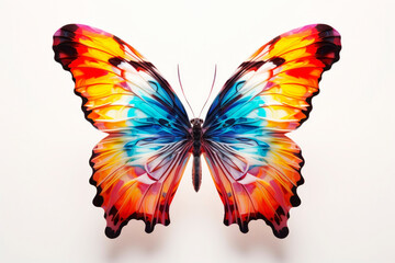 Obraz na płótnie Canvas Beautiful butterfly on a light background. Generative AI