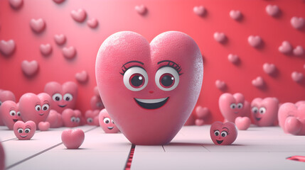 hearts cute background IA