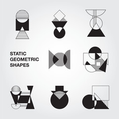 Set of static geometry shapes