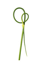 Green stem of garlic.