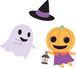 ハロウィーンのお化けのイラスト © takyu