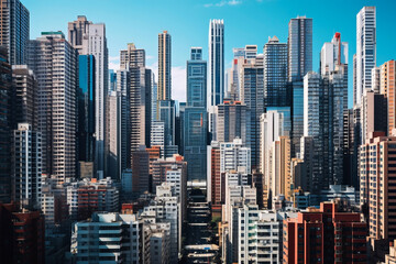 Fototapeta na wymiar View of the big city. Generative AI