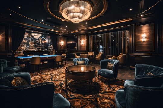 An exclusive VIP area within a luxurious casino