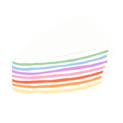 Rainbow crepe cake